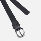 Ремень женский, ширина 3 см, винт, пряжка металл, цвет чёрный - фото 59344537