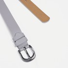 Ремень женский, ширина 3 см, винт, пряжка метал, цвет серый - фото 21891388