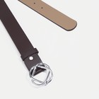 Ремень женский, ширина 3,5 см, винт, пряжка металл, цвет коричневый 9345387