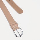 Ремень женский, ширина 3,5 см, винт, пряжка металл, цвет бежевый - фото 45938385