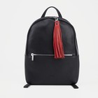 Рюкзак на молнии, цвет чёрный/красный - Фото 1