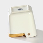 Банка для хранения сыпучих продуктов с ложкой «Эстет. Овощи», 250 мл, с бамбуковой крышкой, фарфоровая, белая - Фото 7