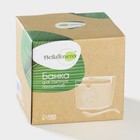 Банка для хранения сыпучих продуктов с ложкой «Эстет. Овощи», 250 мл, с бамбуковой крышкой, фарфоровая, цвет белый - Фото 10