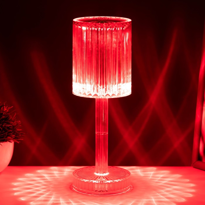 Настольная лампа с ПДУ "Джус" LED 16 цветов RGB USB 8,5x8,5x25 см RISALUX - фото 1909031652