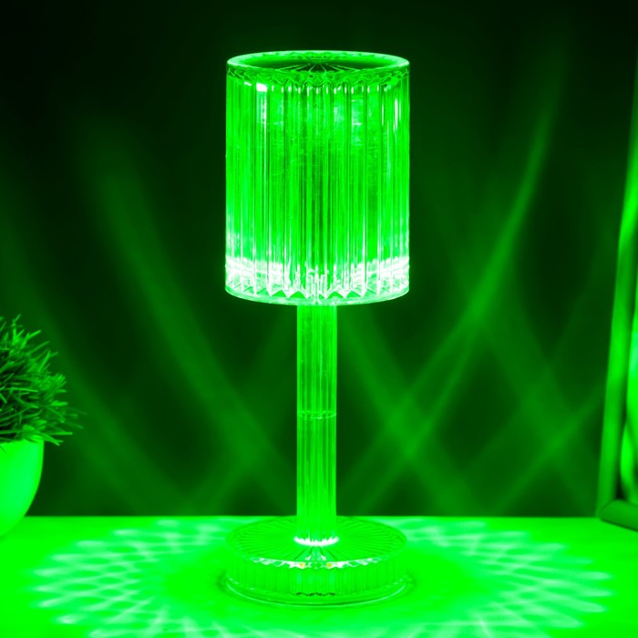 Настольная лампа с ПДУ "Джус" LED 16 цветов RGB USB 8,5x8,5x25 см RISALUX - фото 1909031654