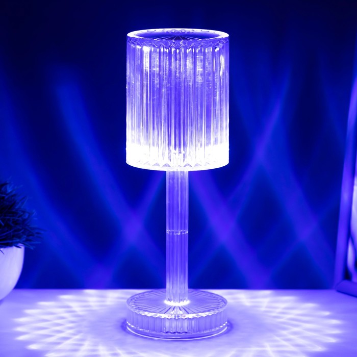 Настольная лампа с ПДУ "Джус" LED 16 цветов RGB USB 8,5x8,5x25 см RISALUX - фото 1889931191