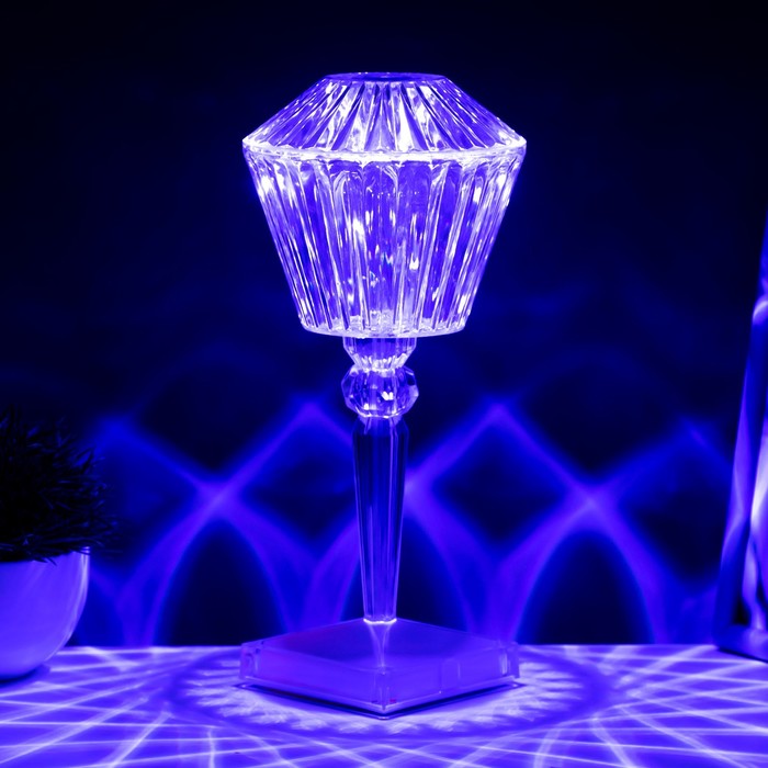 Настольная лампа с ПДУ "Сомани" LED 16 цветов USB 11x11x25 см RISALUX - фото 1909031669