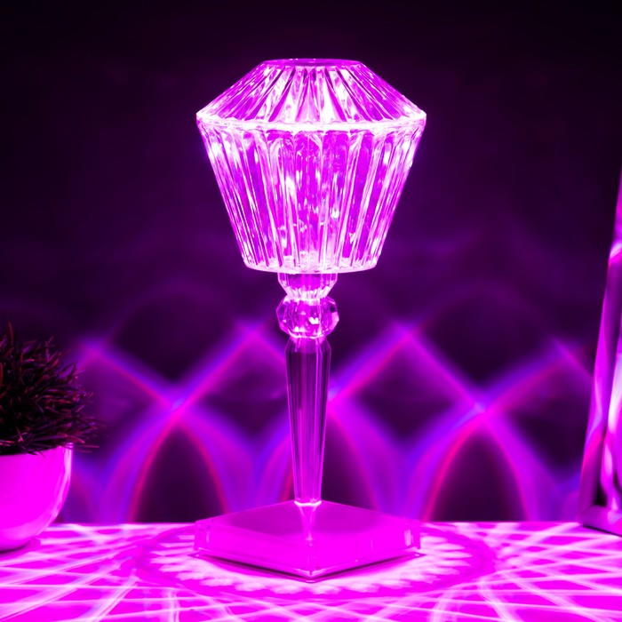 Настольная лампа с ПДУ "Сомани" LED 16 цветов USB 11x11x25 см RISALUX - фото 1909031670