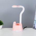 Настольная лампа "Котёнок" LED 3Вт нежно-розовый 11х26х43 см RISALUX - фото 21892154