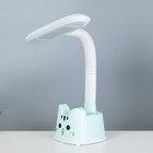 Настольная лампа "Котёнок" LED 3Вт голубой 11х26х43 см - фото 1668317