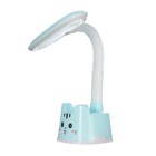 Настольная лампа "Котёнок" LED 3Вт голубой 11х26х43 см RISALUX - фото 21892172
