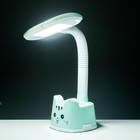 Настольная лампа "Котёнок" LED 3Вт голубой 11х26х43 см RISALUX - фото 21892164