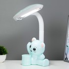 Настольная лампа "Мишка" LED 4Вт голубой 15х28,5х46 см RISALUX - фото 21892238
