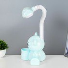 Настольная лампа "Мишка" LED 4Вт голубой 15х28,5х46 см RISALUX - фото 21892240