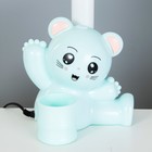 Настольная лампа "Мишка" LED 4Вт голубой 15х28,5х46 см RISALUX - фото 21892242
