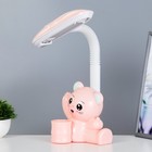 Настольная лампа "Мишка" LED 4Вт нежно-розовый 15х28,5х46 см - фото 3023294