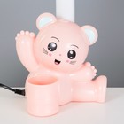 Настольная лампа "Мишка" LED 4Вт нежно-розовый 15х28,5х46 см RISALUX - Фото 6