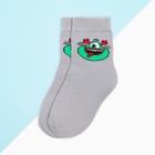 Носки детские KAFTAN «зелёный монстр», размер 16-18 см, цвет серый - фото 46313177