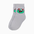 Носки детские KAFTAN «зелёный монстр», размер 16-18 см, цвет серый - фото 46313179