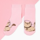 Носки для девочки KAFTAN «Котик», размер 14-16 см, цвет розовый - фото 10091765