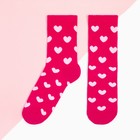 Носки для девочки KAFTAN «Сердца», 22-24 см, цвет фуксия - фото 10091825