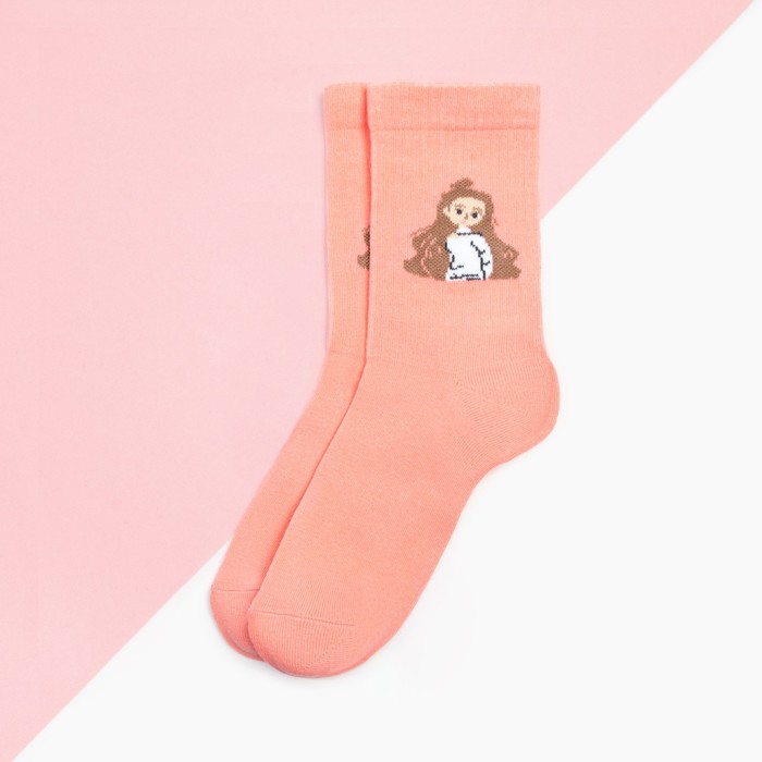 Носки для девочки KAFTAN "Girl", 23-25 см, цвет розовый - фото 1907570427
