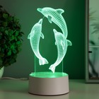 Светильник сенсорный «Дельфины» LED 7 цветов USB/от батареек белый RISALUX - Фото 6