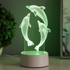 Светильник сенсорный «Дельфины» LED 7 цветов USB/от батареек белый RISALUX - Фото 8