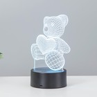 Светильник сенсорный «Мишутка» LED 7 цветов USB/от батареек черный RISALUX - Фото 1