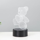 Светильник сенсорный «Мишутка» LED 7 цветов USB/от батареек черный RISALUX - Фото 2