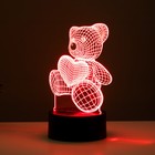 Светильник сенсорный «Мишутка» LED 7 цветов USB/от батареек черный RISALUX - Фото 4