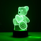 Светильник сенсорный «Мишутка» LED 7 цветов USB/от батареек черный RISALUX - Фото 5