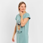 Платье домашнее женское Wake up, цвет мята, размер 56 - Фото 3