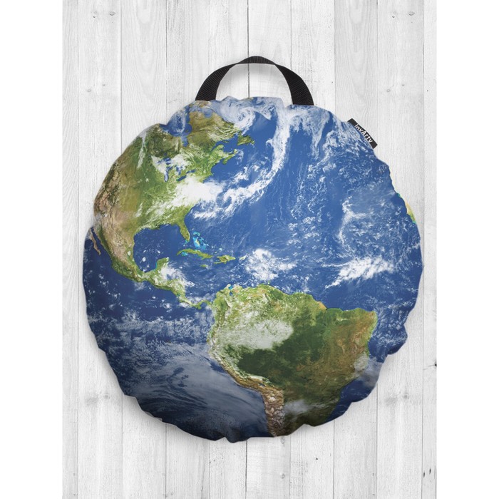Подушка сидушка «Одинокая планета», декоративная, d = 52 см - Фото 1
