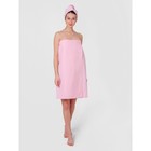 Набор банный женский, размер 78x145 см, цвет розовый - фото 296513610
