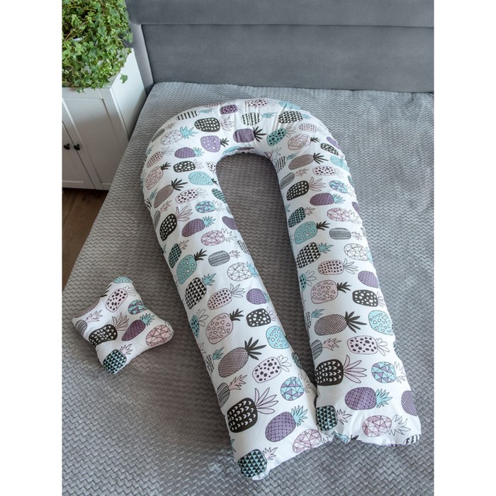 Подушка для беременных «U Комфорт» и подушка для младенцев «Малютка», принт Ананасики - Фото 1