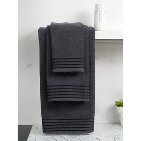 Полотенце махровое Bio-Textiles, 380 гр, размер 40x70 см, цвет тёмно-серый