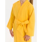 Халат вафельный детский «Кимоно», размер 30, цвет желтый - Фото 3