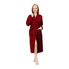Халат женский с капюшоном, размер 44-46, цвет бордовый - фото 296753295