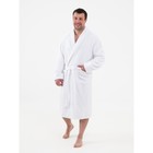 Халат мужской махровый с шалькой, размер 56-58, белый - Фото 1