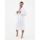 Халат мужской махровый с шалькой, размер 56-58, белый - Фото 3