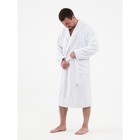 Халат мужской махровый с шалькой, размер 56-58, белый - Фото 4