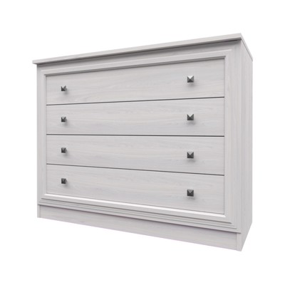 Комод напольный для спальни Paola 455, 4 ящика, 1000×443×804 мм, цвет ясень анкор светлый