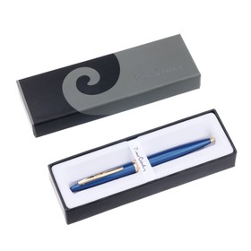 Ручка шариковая поворотная, 1.0 мм, PIERRE CARDIN CAPRE, стержень синий, лакированное покрытие, отделка сталь и позолота, корпус синий, в футляре