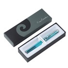 Ручка перьевая PIERRE CARDIN I-SHARE, корпус пластик, отделка сталь и хром, узел 0.6 мм, чернила синие, прозрачная, бирюзовая - Фото 5