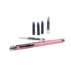 Набор Pierre Cardin I-Share: Ручка перьевая с заправляемыми чернилами, сменная насадка-роллер, конвертер, 3 картриджа синего цвета, корпус розовый - Фото 5