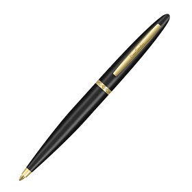 Ручка шариковая PIERRE CARDIN CAPRE, корпус латунь и лак, отделка сталь и позолота, чернила синие, чёрная