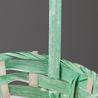 Корзина плетеная 13х9,5/28 см, зеленый, бамбук - Фото 2