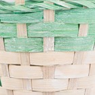 Корзина плетеная 13х9,5/28 см, зеленый, бамбук - Фото 4