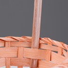 Корзина плетеная 13х9,5/28 см, персиковый, бамбук - Фото 2